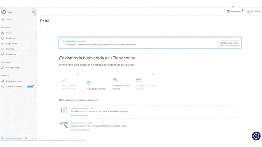Tiendanube Dashboard Crypto